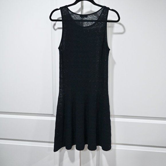 Andre Maurice Size Large Knit Fitted Dark Blue Dress | Size Large - Picture 13 of 14